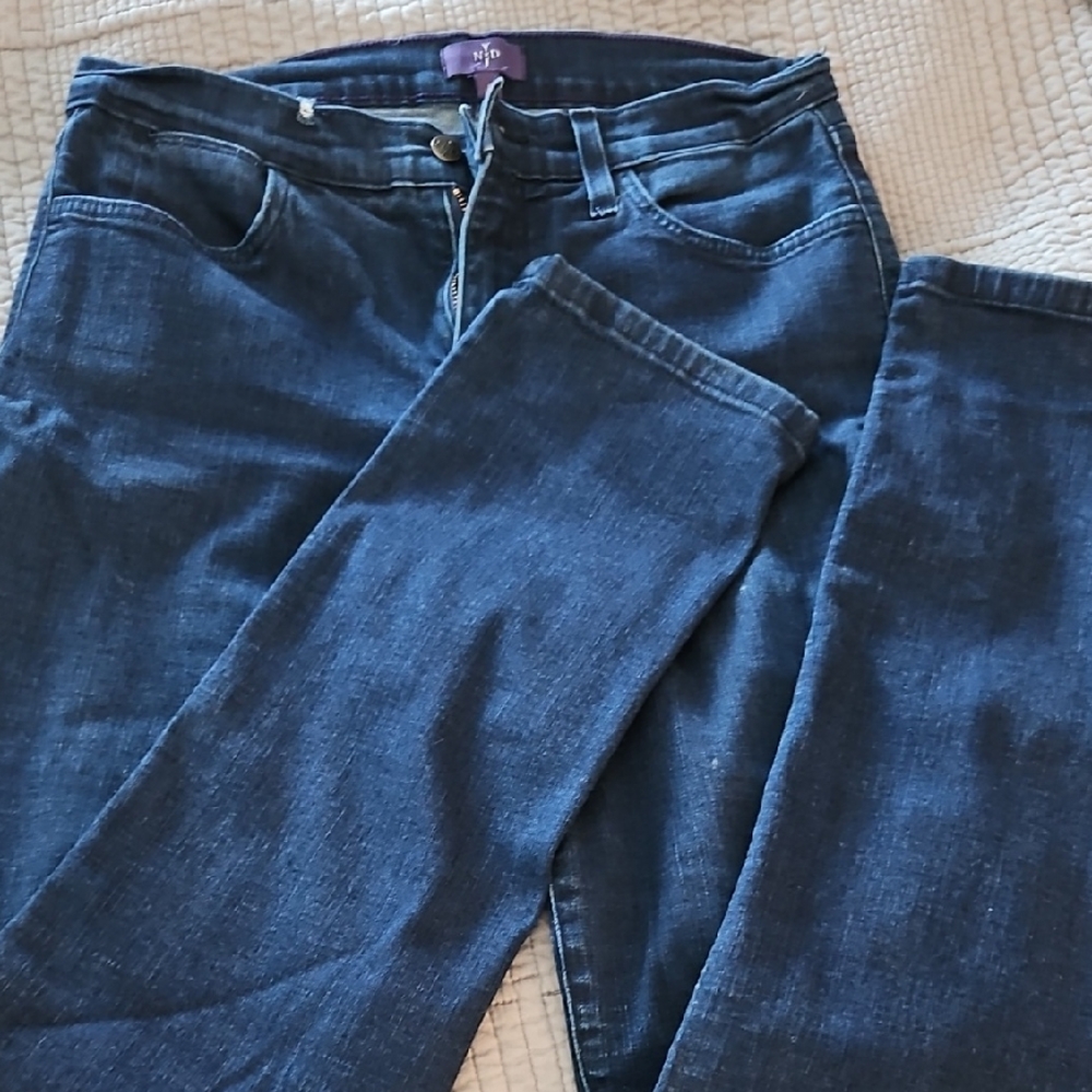 NYDJ Dark Blue Straight Leg Jeans
